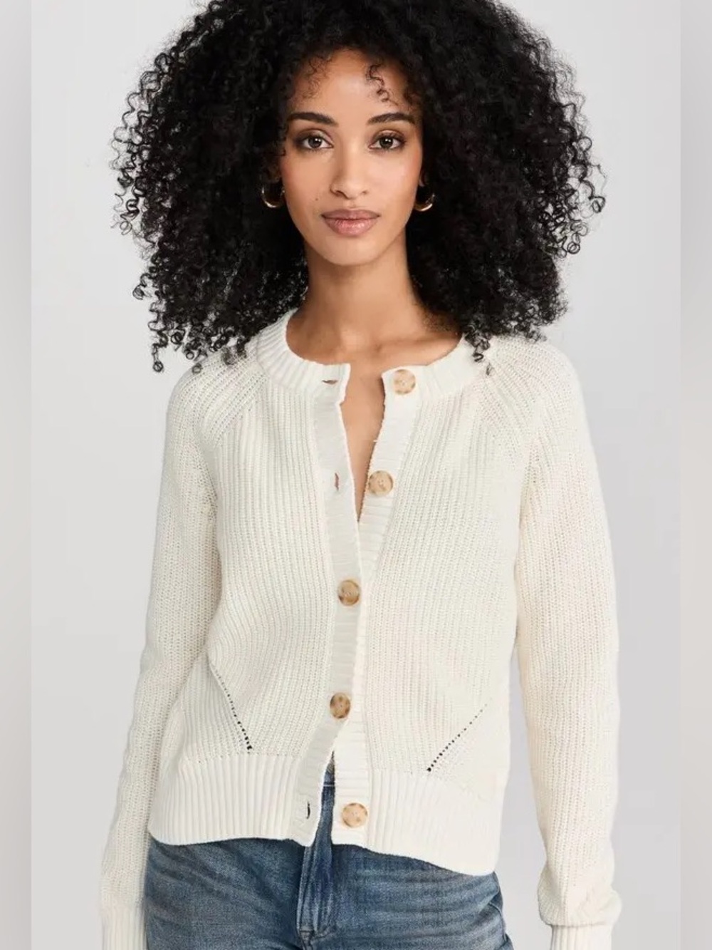 Faherty Cream Sunwashed Fisherman Cardigan